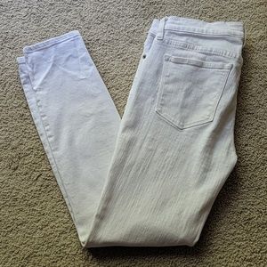 J. Crew Stretch Skinny White Jeans